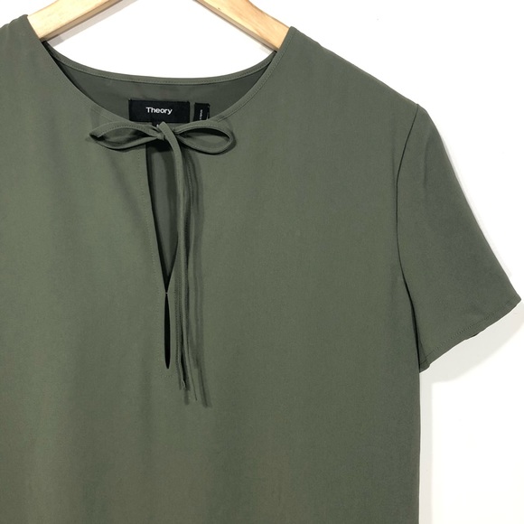 Theory Antazie Tie-neck Shift Dress - Picture 3 of 6